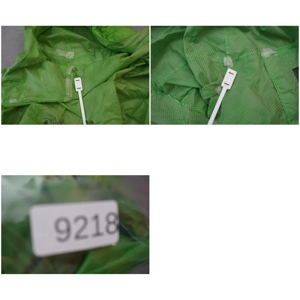 The North Face Jacket Mens Large Green HyVent Hooded Waterproof Rain 2.5L